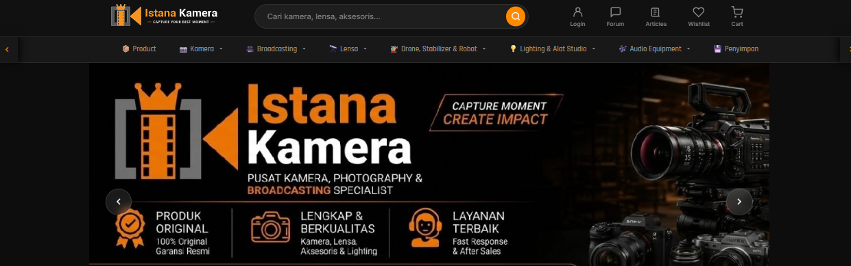 Ecommerce Website www.IstanaKamera.com